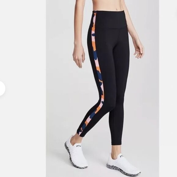 SPLITS59 Black Colorful Performance Workout Athletic Leggings Size Small - Picture 1 of 8